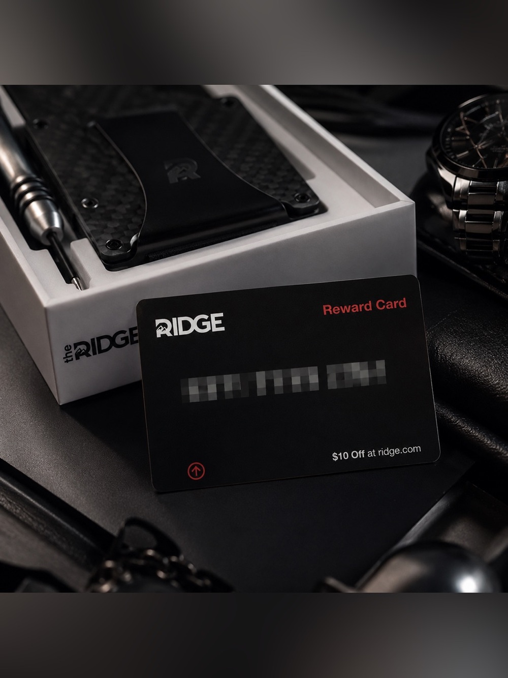 The Ridge Carbon Fiber RFID Wallet w/ Box, Tool & $10 Reward Card - Picture 8 of 14